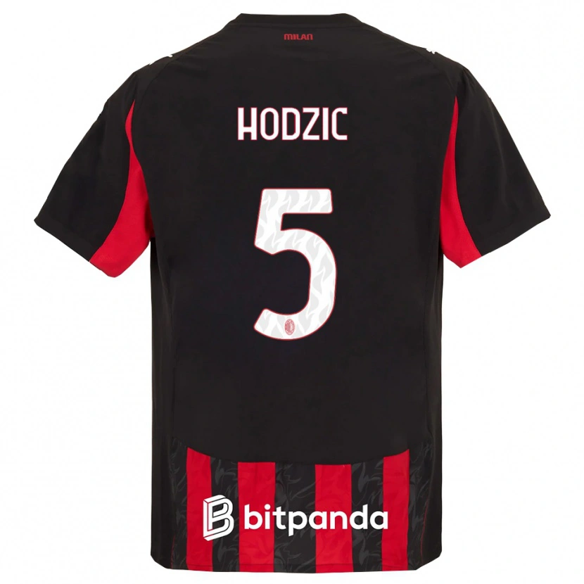 Danxen Herren Demirel Hodzic #5 Rot Schwarz Heimtrikot Trikot 2025/26 T-Shirt Österreich