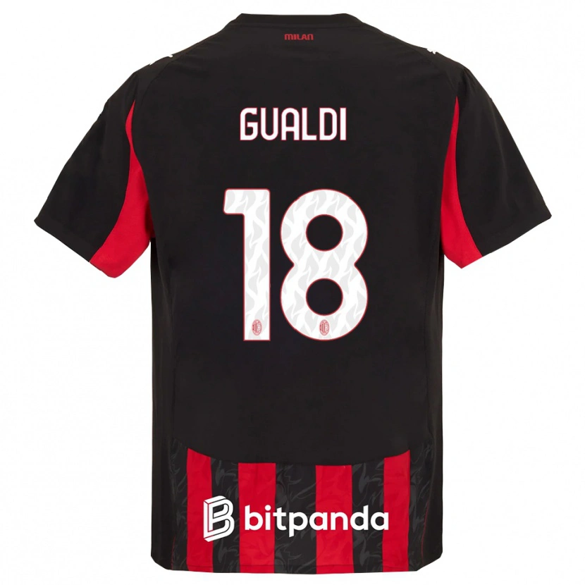 Danxen Herren Andrea Gualdi #18 Rot Schwarz Heimtrikot Trikot 2025/26 T-Shirt Österreich