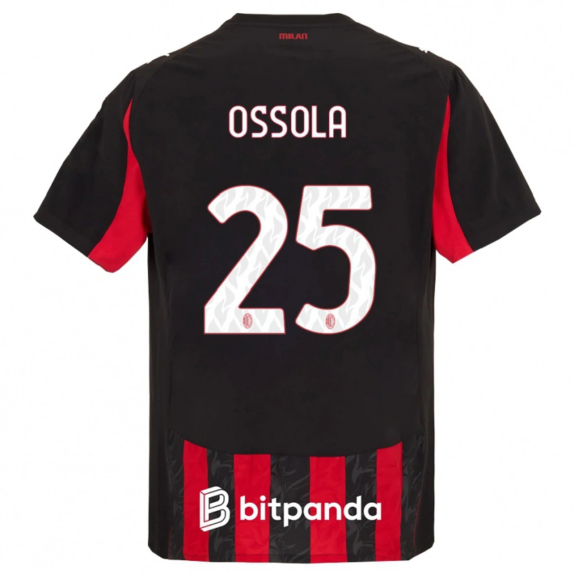 Danxen Herren Lorenzo Ossola #25 Rot Schwarz Heimtrikot Trikot 2025/26 T-Shirt Österreich