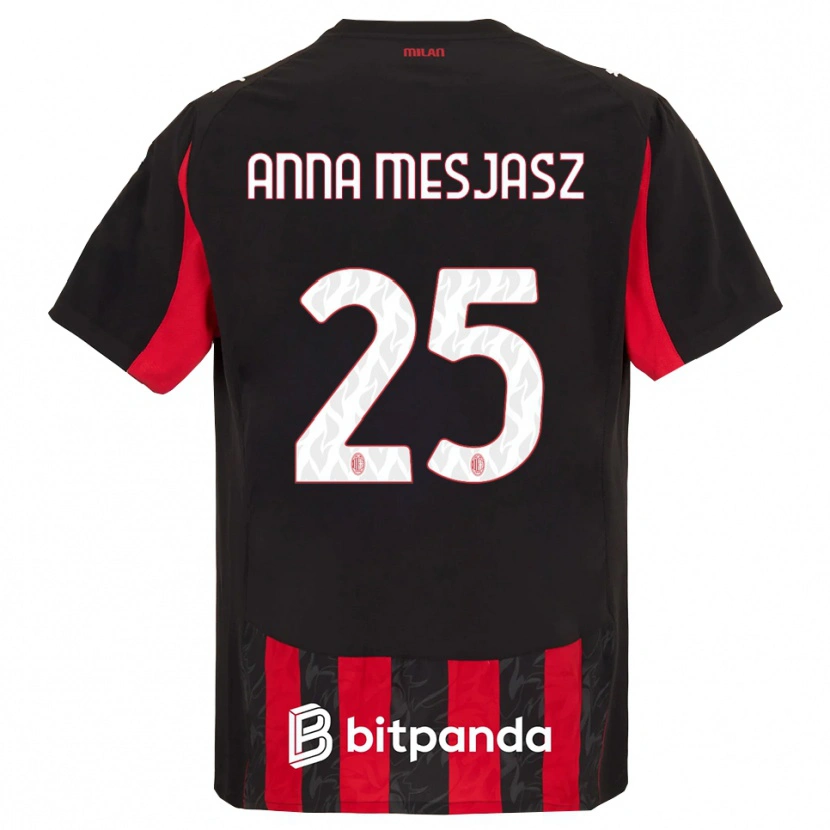 Danxen Herren Małgorzata Anna Mesjasz #25 Rot Schwarz Heimtrikot Trikot 2025/26 T-Shirt Österreich