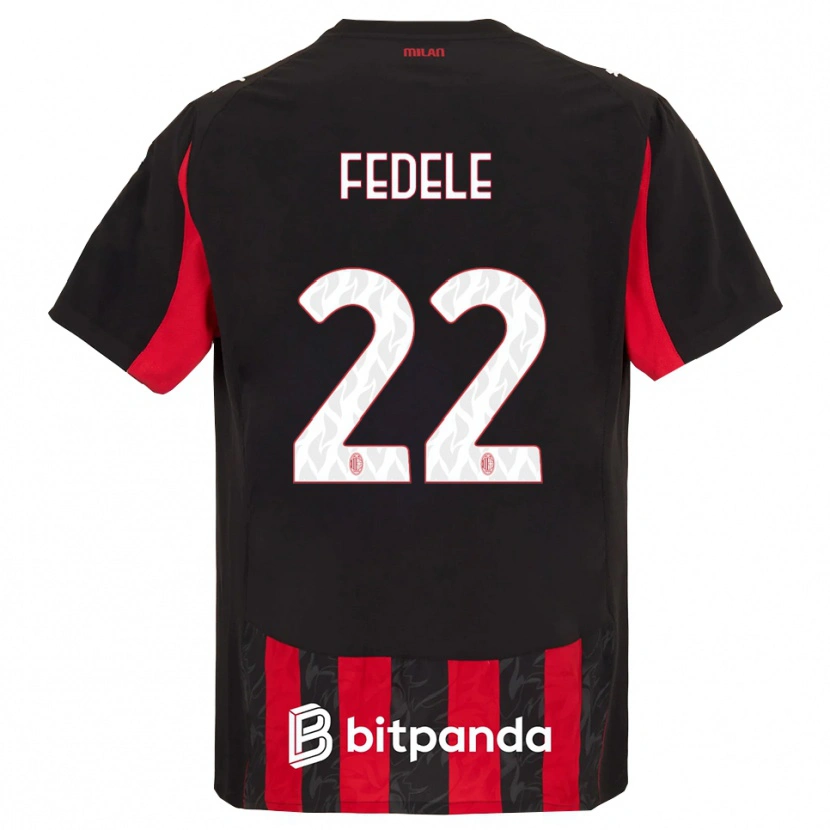 Danxen Herren Noemi Fedele #22 Rot Schwarz Heimtrikot Trikot 2025/26 T-Shirt Österreich