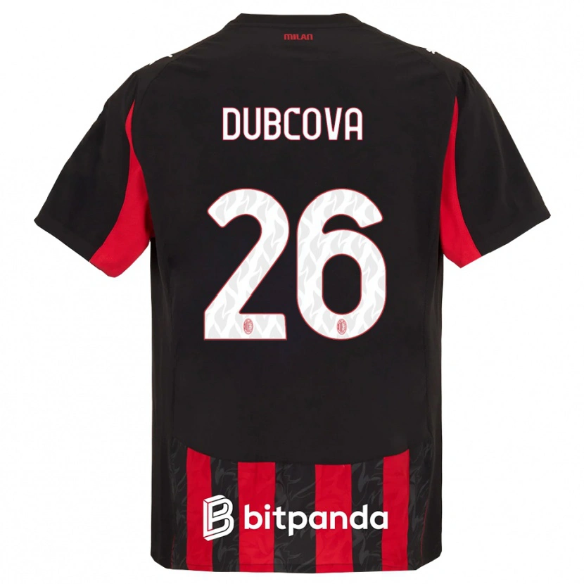 Danxen Herren Michaela Dubcova #26 Rot Schwarz Heimtrikot Trikot 2025/26 T-Shirt Österreich