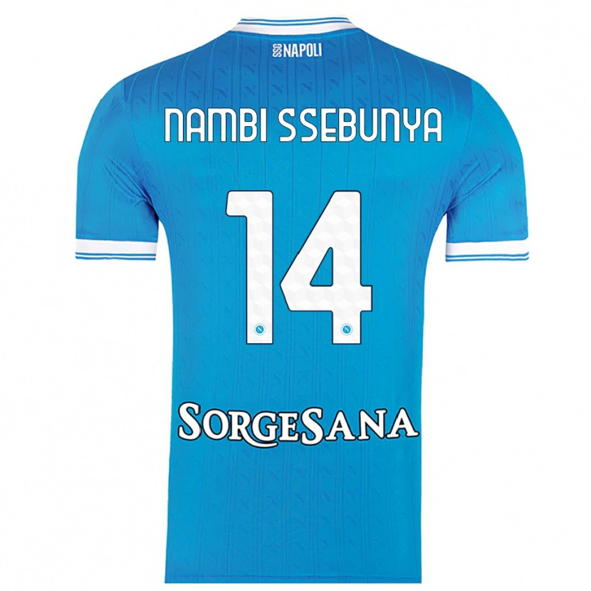 Danxen Herren Violah Nambi Ssebunya #14 Himmelblau Weiß Heimtrikot Trikot 2025/26 T-Shirt Österreich