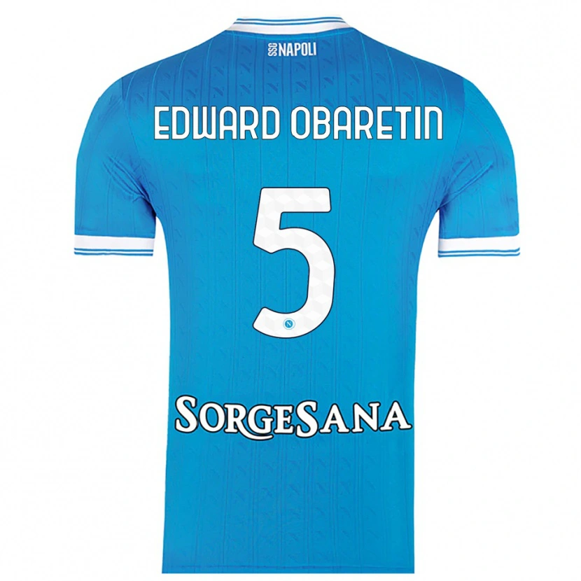 Danxen Herren Nosa Edward Obaretin #5 Himmelblau Weiß Heimtrikot Trikot 2025/26 T-Shirt Österreich