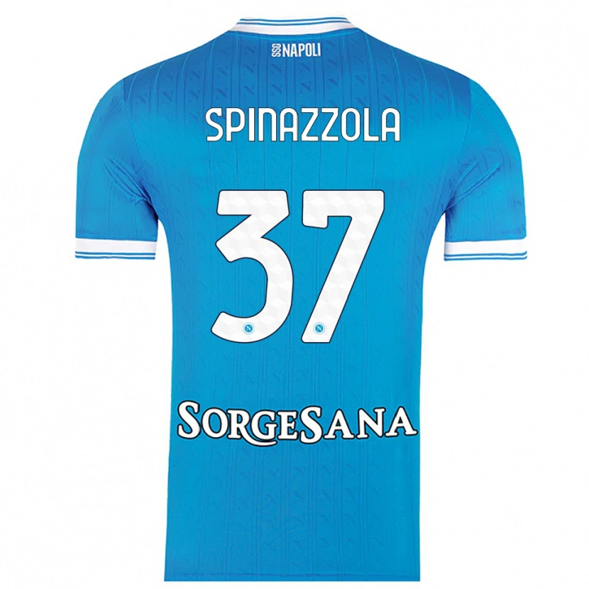 Danxen Herren Leonardo Spinazzola #37 Himmelblau Weiß Heimtrikot Trikot 2025/26 T-Shirt Österreich