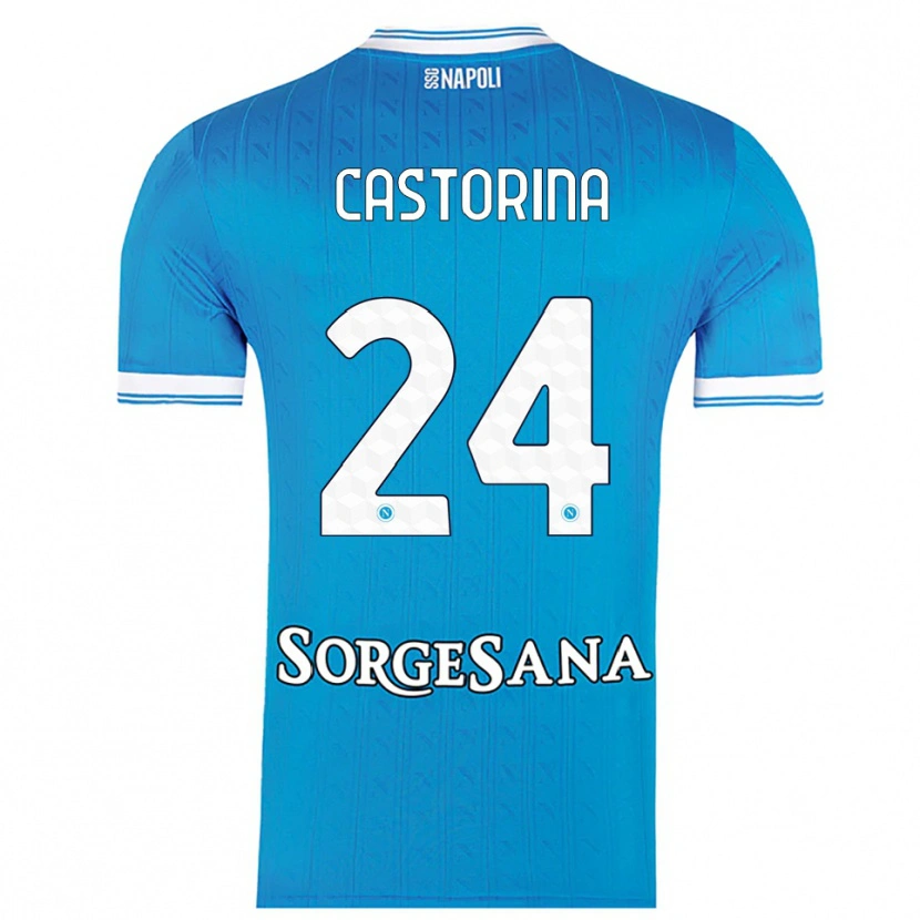 Danxen Herren Alessandro Castorina #24 Himmelblau Weiß Heimtrikot Trikot 2025/26 T-Shirt Österreich