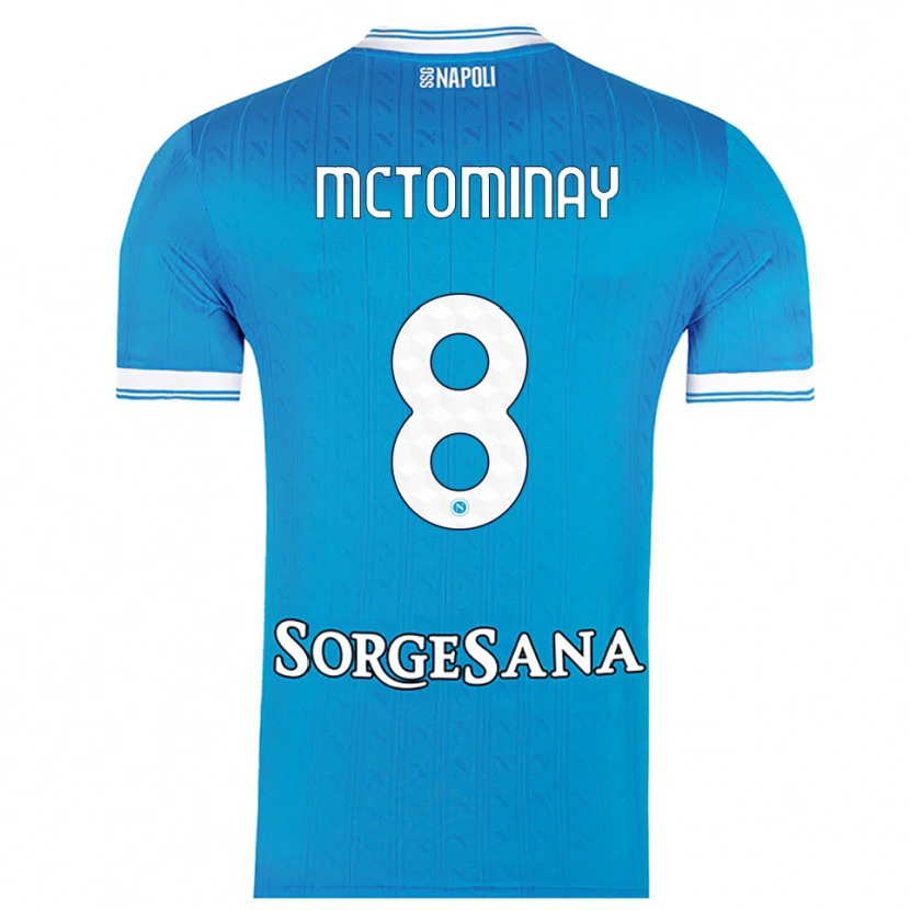 Danxen Herren Scott Mctominay #8 Himmelblau Weiß Heimtrikot Trikot 2025/26 T-Shirt Österreich