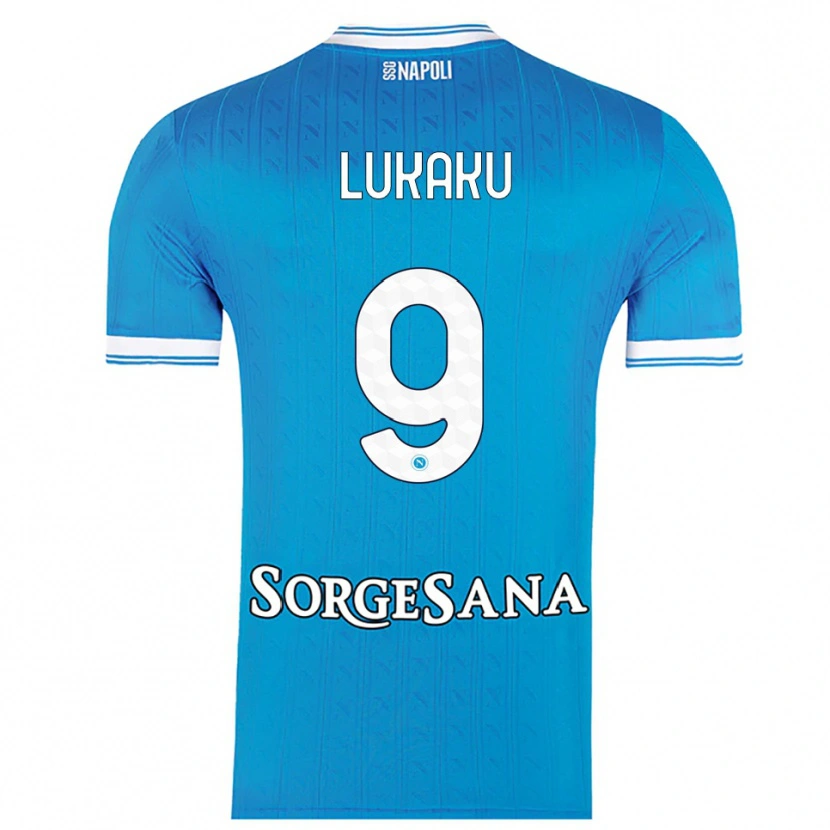 Danxen Herren Romelu Lukaku #9 Himmelblau Weiß Heimtrikot Trikot 2025/26 T-Shirt Österreich