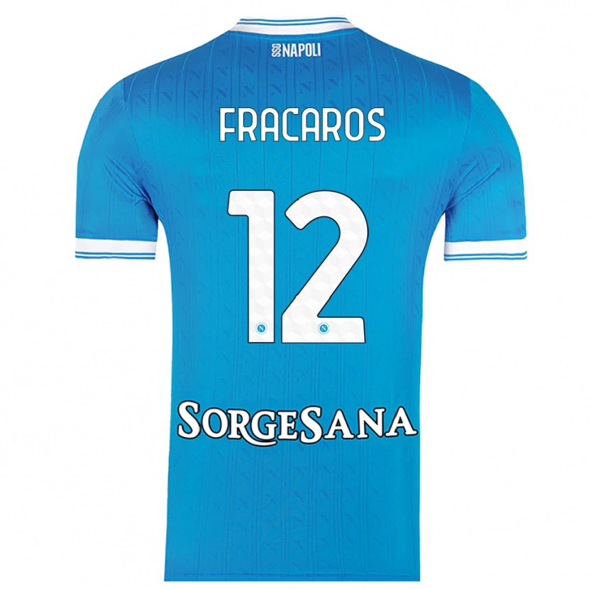Danxen Herren Caterina Fracaros #12 Himmelblau Weiß Heimtrikot Trikot 2025/26 T-Shirt Österreich