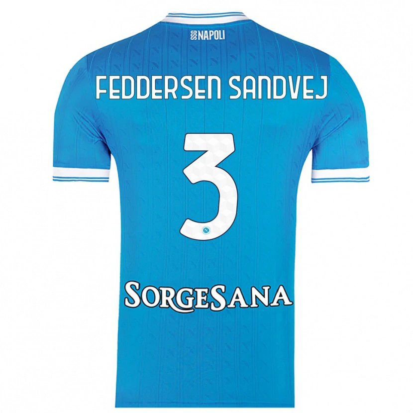 Danxen Herren Cecilie Feddersen Sandvej #3 Himmelblau Weiß Heimtrikot Trikot 2025/26 T-Shirt Österreich