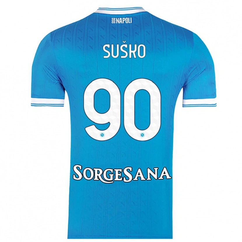 Danxen Herren Daniel Suško #90 Himmelblau Weiß Heimtrikot Trikot 2025/26 T-Shirt Österreich