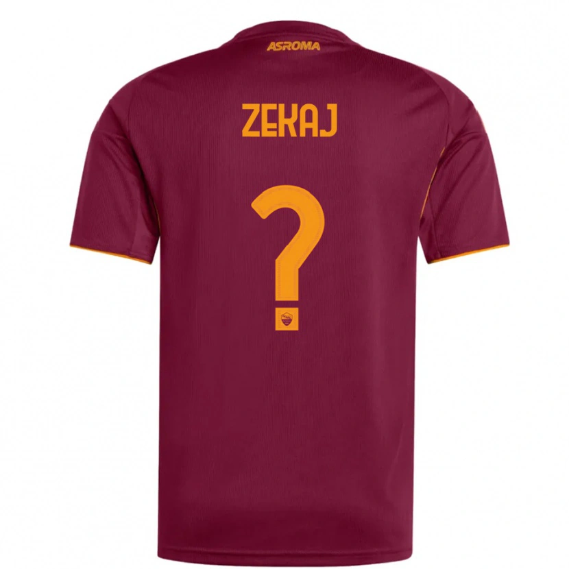 Danxen Herren Alvin Zekaj #0 Burgunderrot Orange Heimtrikot Trikot 2025/26 T-Shirt Österreich