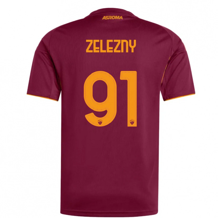Danxen Herren Radoslaw Zelezny #91 Burgunderrot Orange Heimtrikot Trikot 2025/26 T-Shirt Österreich