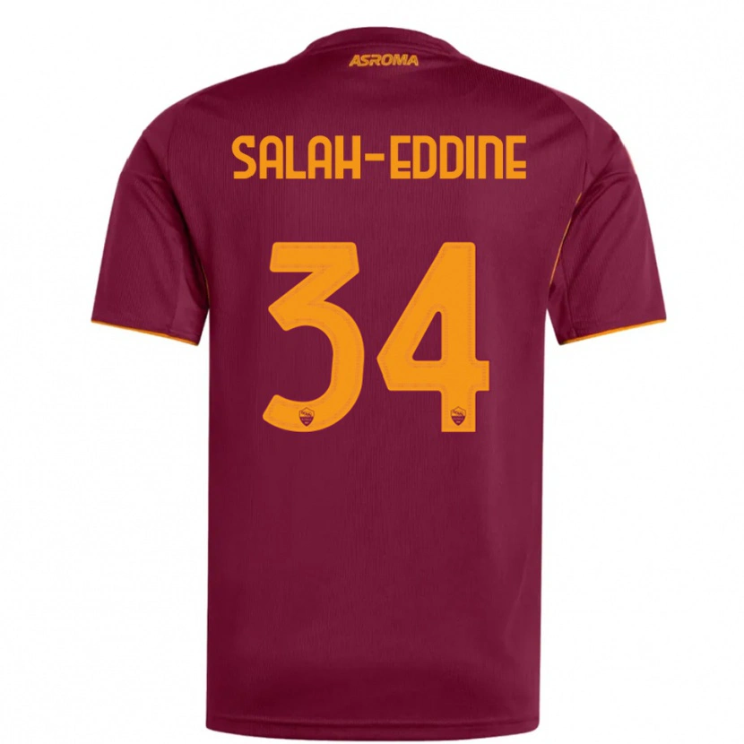 Danxen Herren Anass Salah-Eddine #34 Burgunderrot Orange Heimtrikot Trikot 2025/26 T-Shirt Österreich