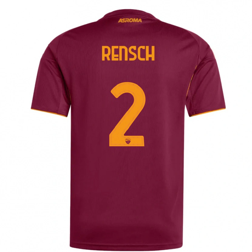 Danxen Herren Devyne Rensch #2 Burgunderrot Orange Heimtrikot Trikot 2025/26 T-Shirt Österreich