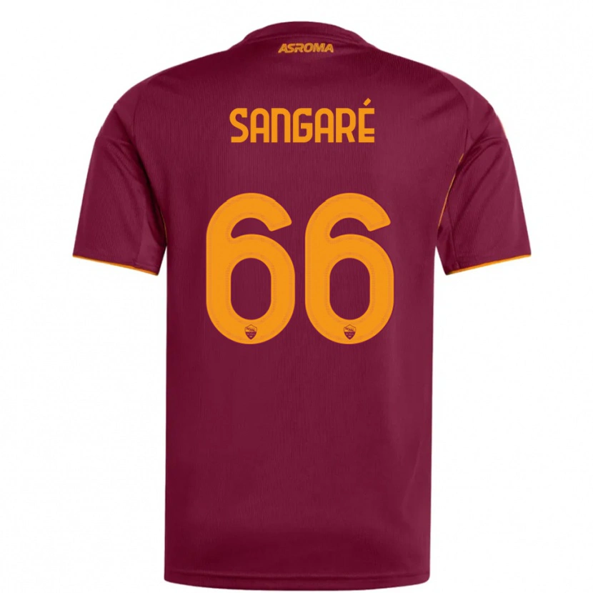 Danxen Herren Buba Sangaré #66 Burgunderrot Orange Heimtrikot Trikot 2025/26 T-Shirt Österreich