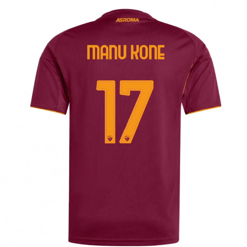 Danxen Herren Manu Koné #17 Burgunderrot Orange Heimtrikot Trikot 2025/26 T-Shirt Österreich