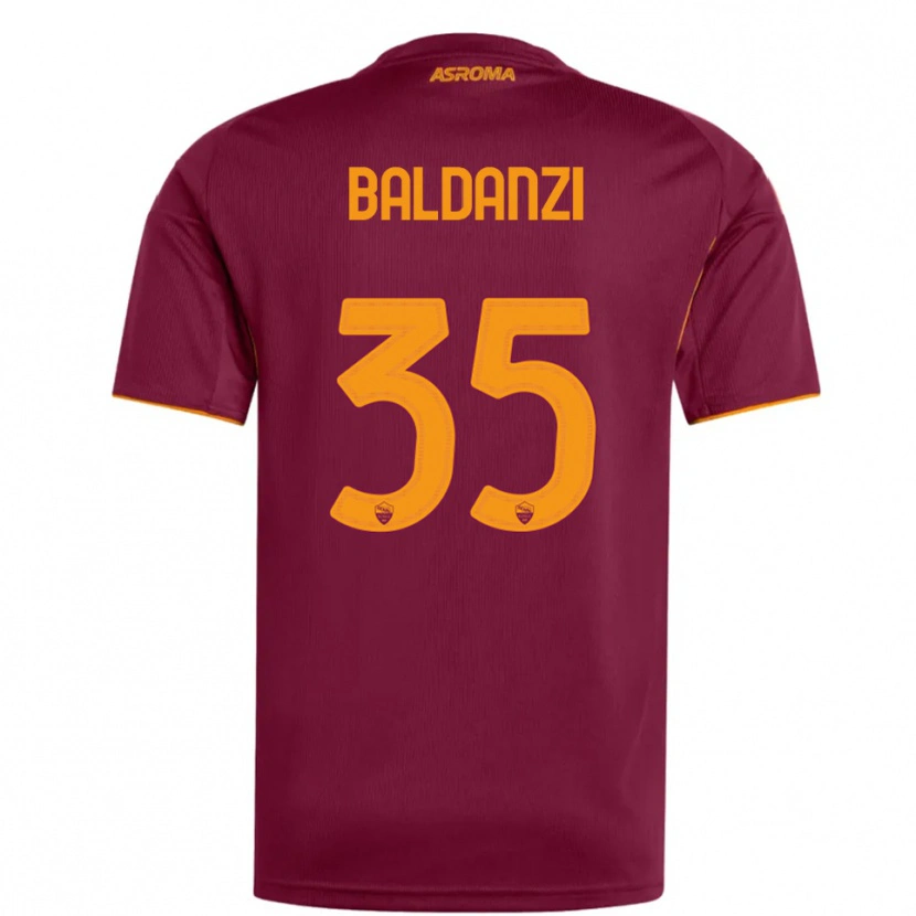 Danxen Herren Tommaso Baldanzi #35 Burgunderrot Orange Heimtrikot Trikot 2025/26 T-Shirt Österreich