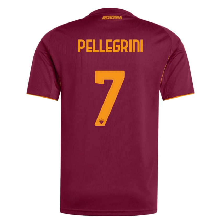 Danxen Herren Lorenzo Pellegrini #7 Burgunderrot Orange Heimtrikot Trikot 2025/26 T-Shirt Österreich