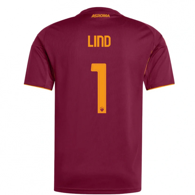 Danxen Herren Emma Lind #1 Burgunderrot Orange Heimtrikot Trikot 2025/26 T-Shirt Österreich