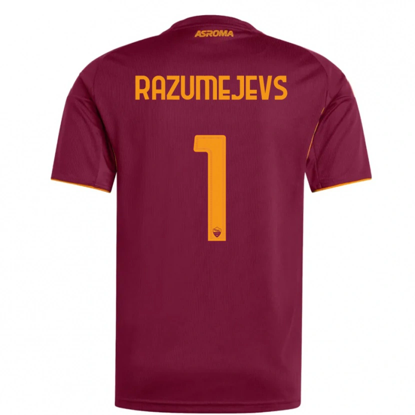 Danxen Herren Vladislavs Razumejevs #1 Burgunderrot Orange Heimtrikot Trikot 2025/26 T-Shirt Österreich