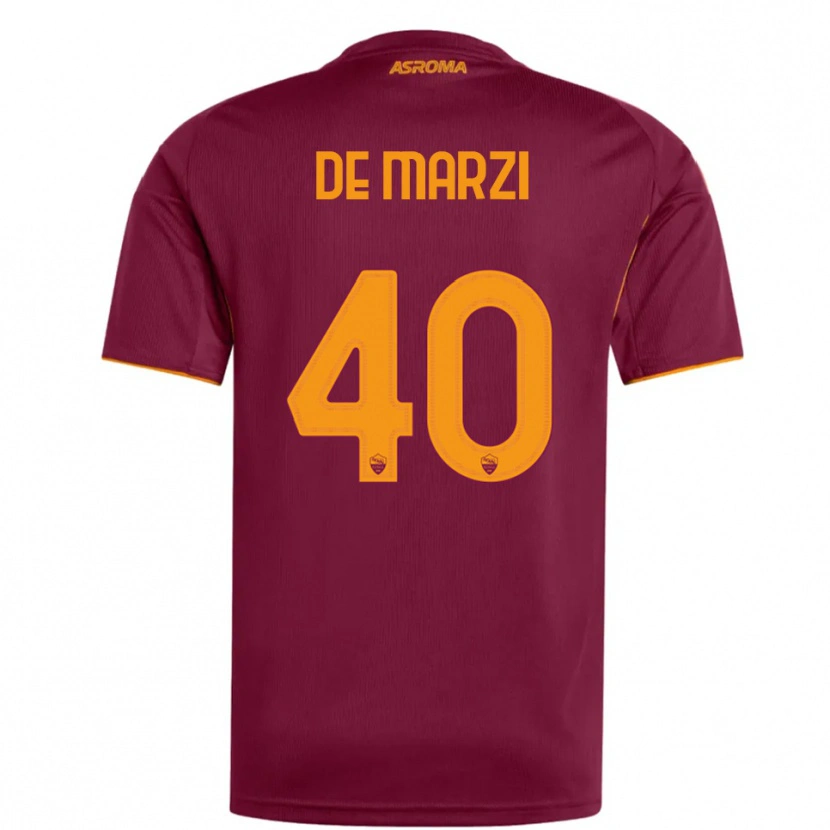 Danxen Herren Giorgio De Marzi #40 Burgunderrot Orange Heimtrikot Trikot 2025/26 T-Shirt Österreich