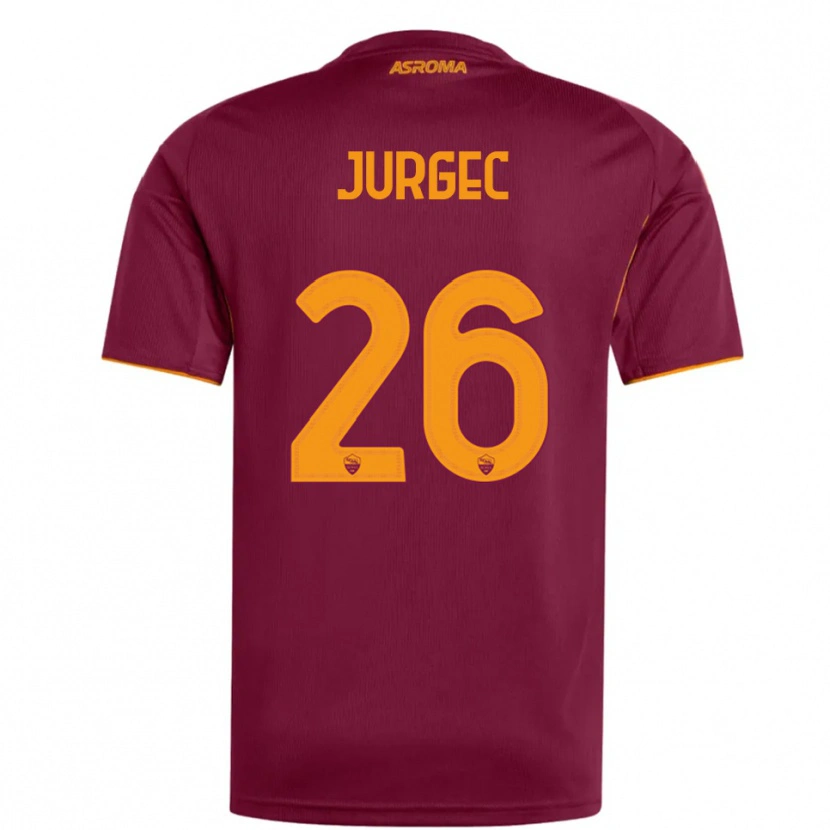 Danxen Herren Jan Jurgec #26 Burgunderrot Orange Heimtrikot Trikot 2025/26 T-Shirt Österreich