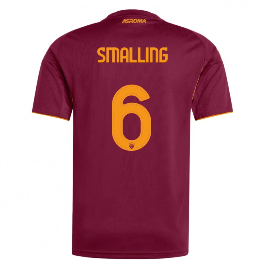 Danxen Herren Chris Smalling #6 Burgunderrot Orange Heimtrikot Trikot 2025/26 T-Shirt Österreich