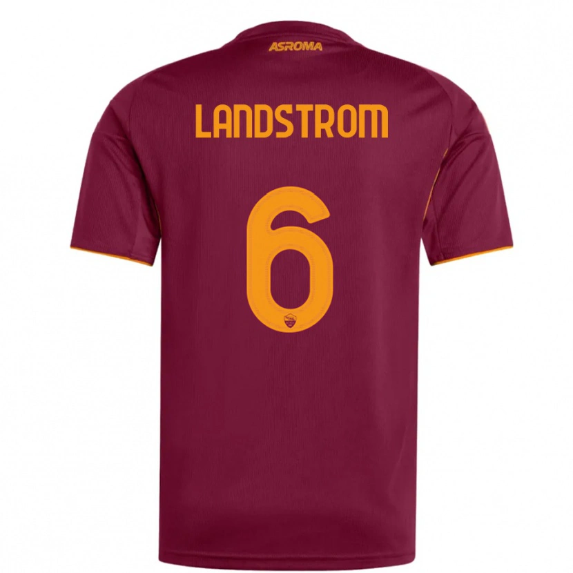 Danxen Herren Elin Landstrom #6 Burgunderrot Orange Heimtrikot Trikot 2025/26 T-Shirt Österreich