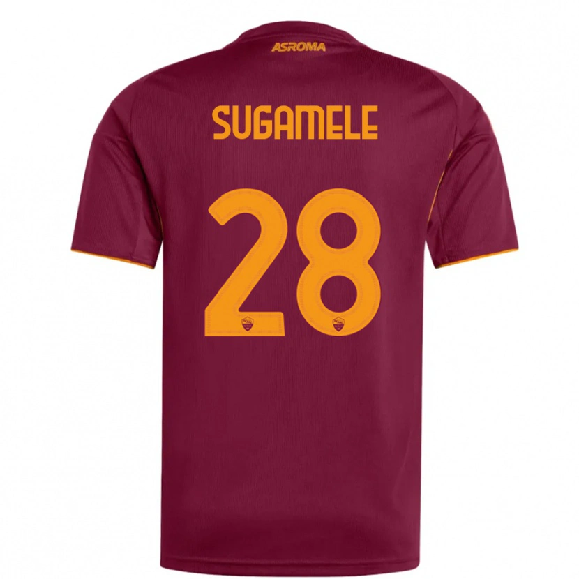 Danxen Herren Alessandro Sugamele #28 Burgunderrot Orange Heimtrikot Trikot 2025/26 T-Shirt Österreich
