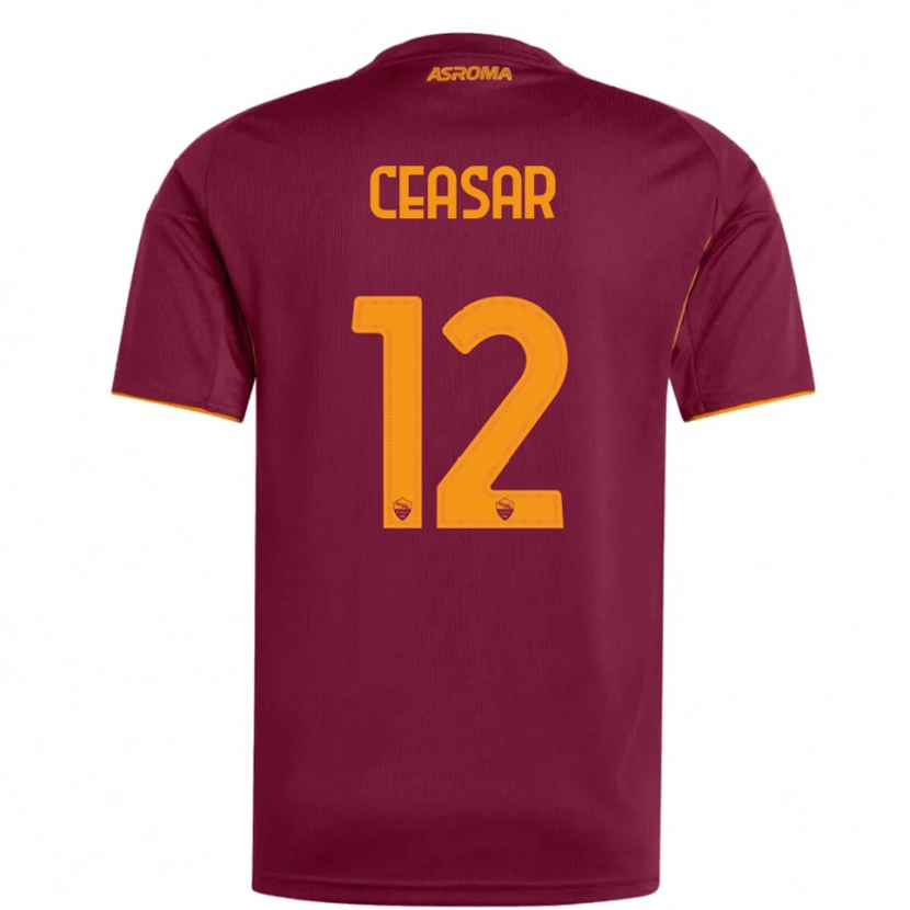 Danxen Herren Camelia Ceasar #12 Burgunderrot Orange Heimtrikot Trikot 2025/26 T-Shirt Österreich