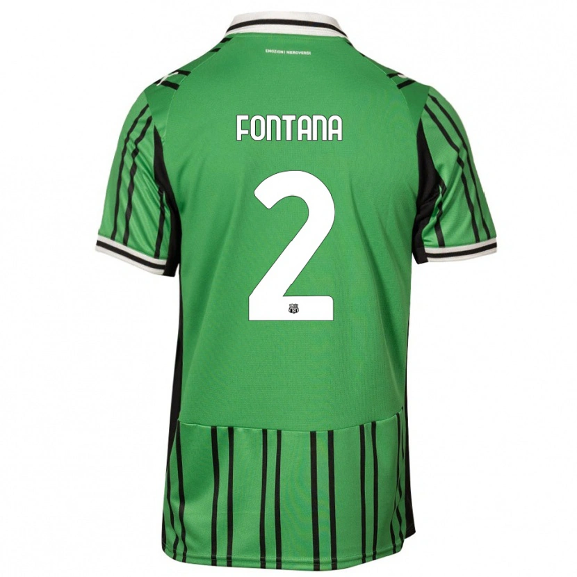 Danxen Herren Fabrizio Fontana #2 Grün Schwarz Heimtrikot Trikot 2025/26 T-Shirt Österreich