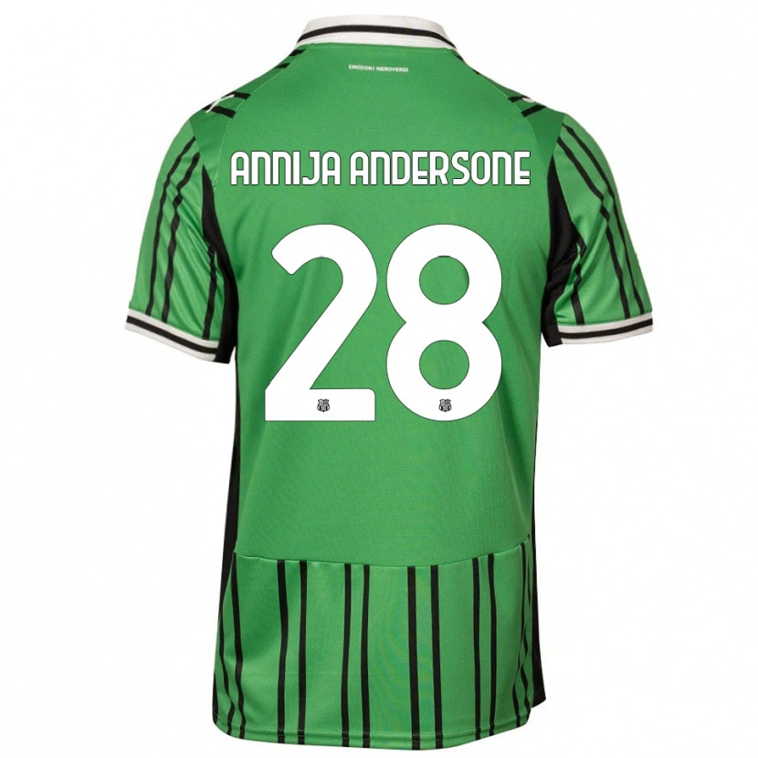 Danxen Herren Gabriela Annija Andersone #28 Grün Schwarz Heimtrikot Trikot 2025/26 T-Shirt Österreich