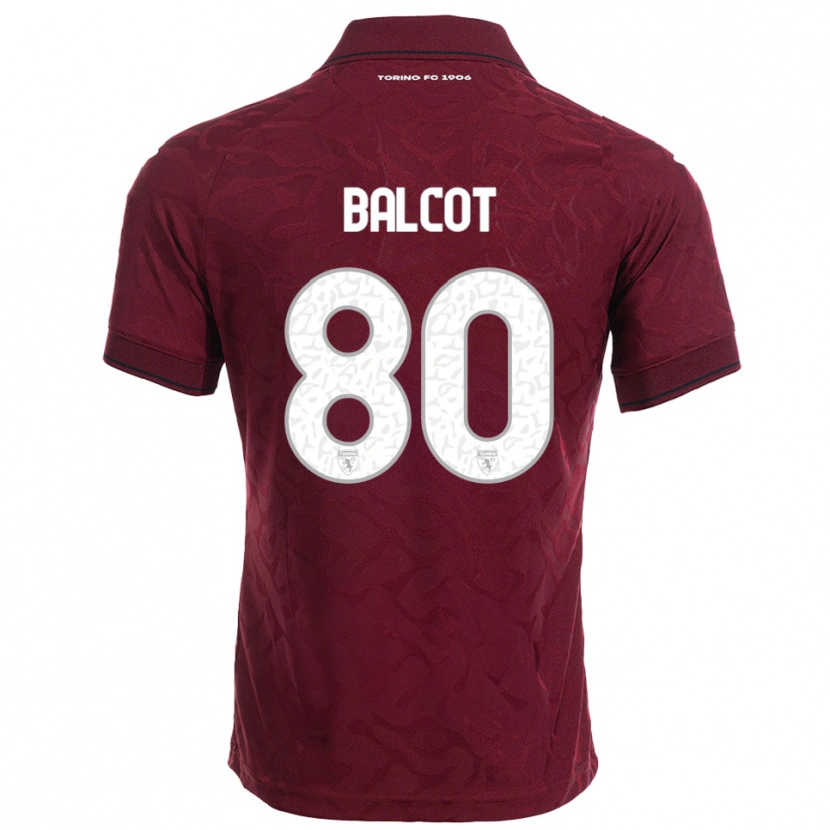 Danxen Herren Côme Bianay Balcot #80 Burgunderrot Weiß Heimtrikot Trikot 2025/26 T-Shirt Österreich