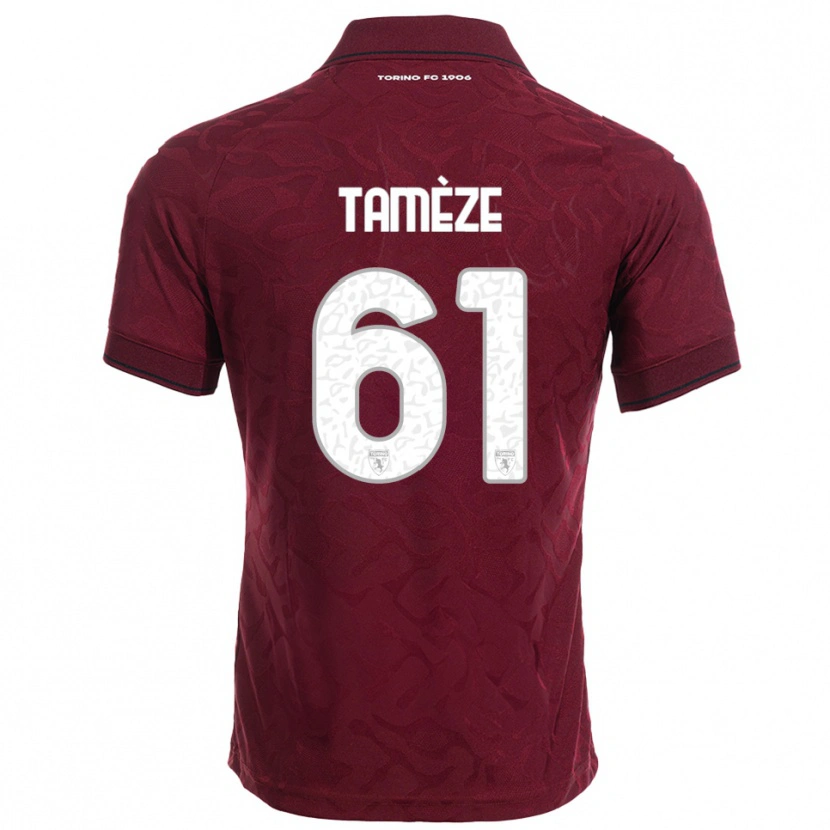 Danxen Herren Adrien Tamèze #61 Burgunderrot Weiß Heimtrikot Trikot 2025/26 T-Shirt Österreich