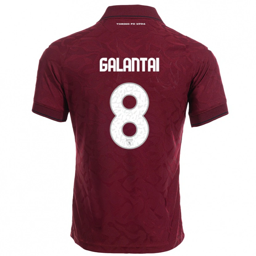 Danxen Herren Tamás Galántai #8 Burgunderrot Weiß Heimtrikot Trikot 2025/26 T-Shirt Österreich