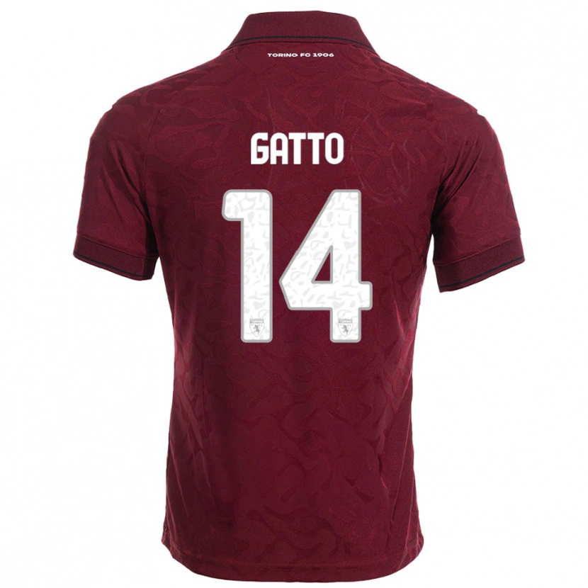 Danxen Herren Tommaso Gatto #14 Burgunderrot Weiß Heimtrikot Trikot 2025/26 T-Shirt Österreich