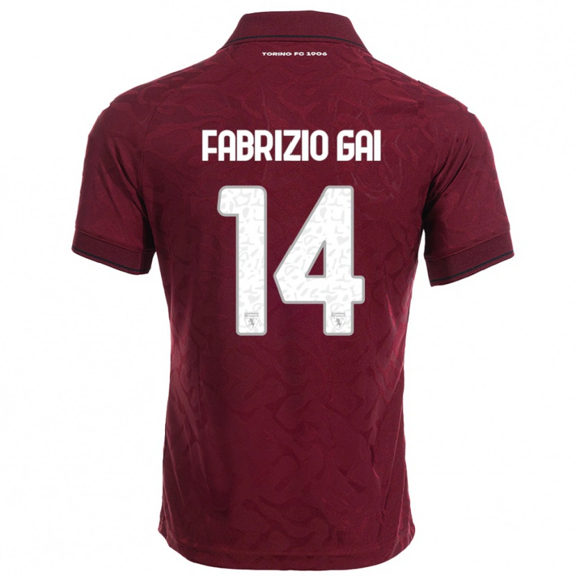 Danxen Herren Fabrizio Gai #14 Burgunderrot Weiß Heimtrikot Trikot 2025/26 T-Shirt Österreich