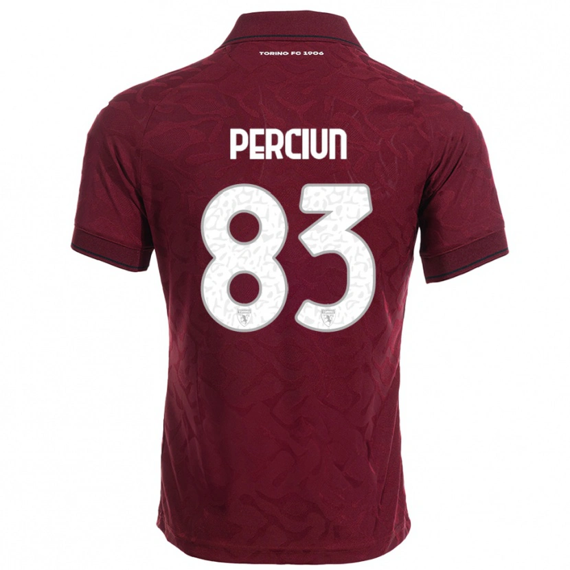 Danxen Herren Sergiu Perciun #83 Burgunderrot Weiß Heimtrikot Trikot 2025/26 T-Shirt Österreich