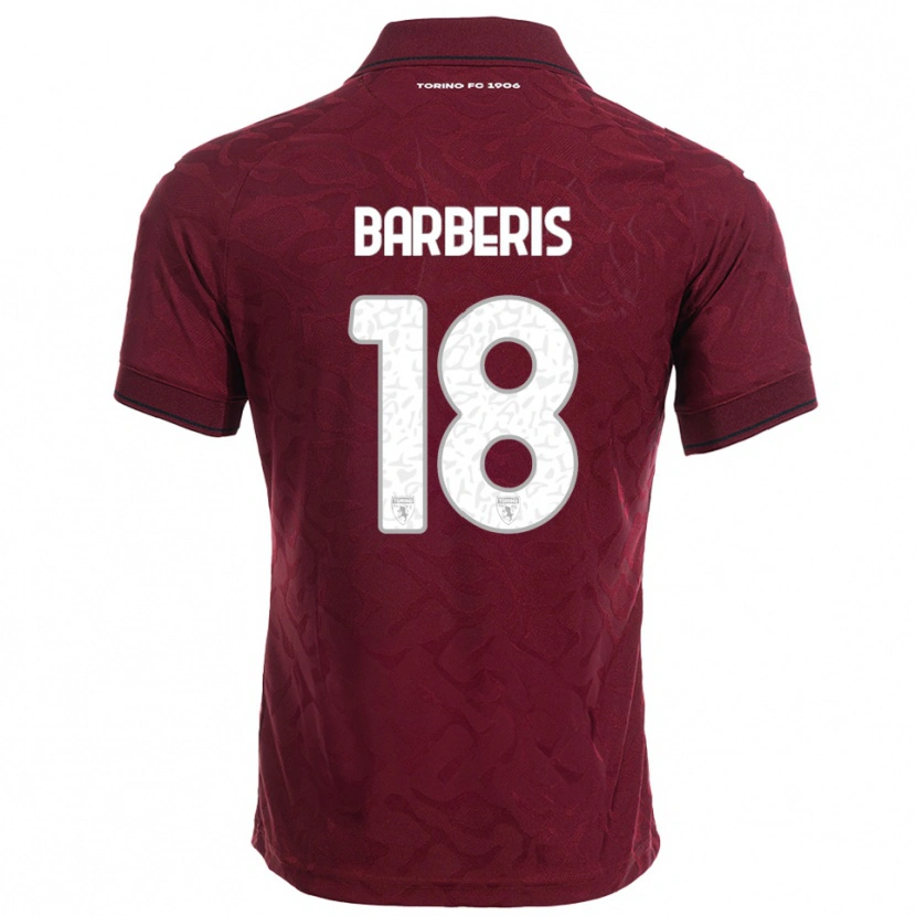 Danxen Herren Laura Barberis #18 Burgunderrot Weiß Heimtrikot Trikot 2025/26 T-Shirt Österreich
