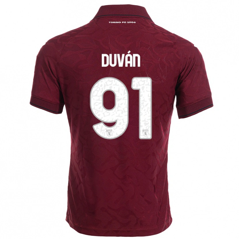 Danxen Herren Duván Zapata #91 Burgunderrot Weiß Heimtrikot Trikot 2025/26 T-Shirt Österreich