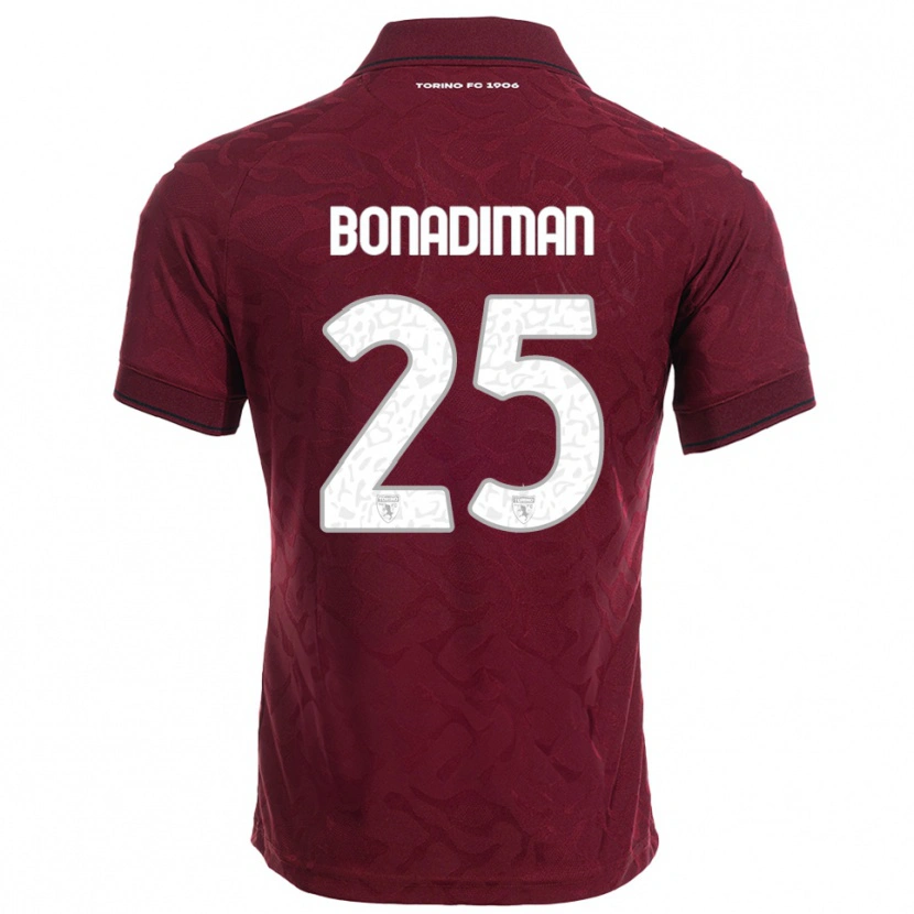 Danxen Herren Matteo Bonadiman #25 Burgunderrot Weiß Heimtrikot Trikot 2025/26 T-Shirt Österreich