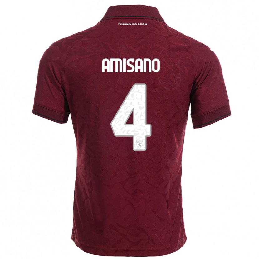 Danxen Herren Manuel Amisano #4 Burgunderrot Weiß Heimtrikot Trikot 2025/26 T-Shirt Österreich