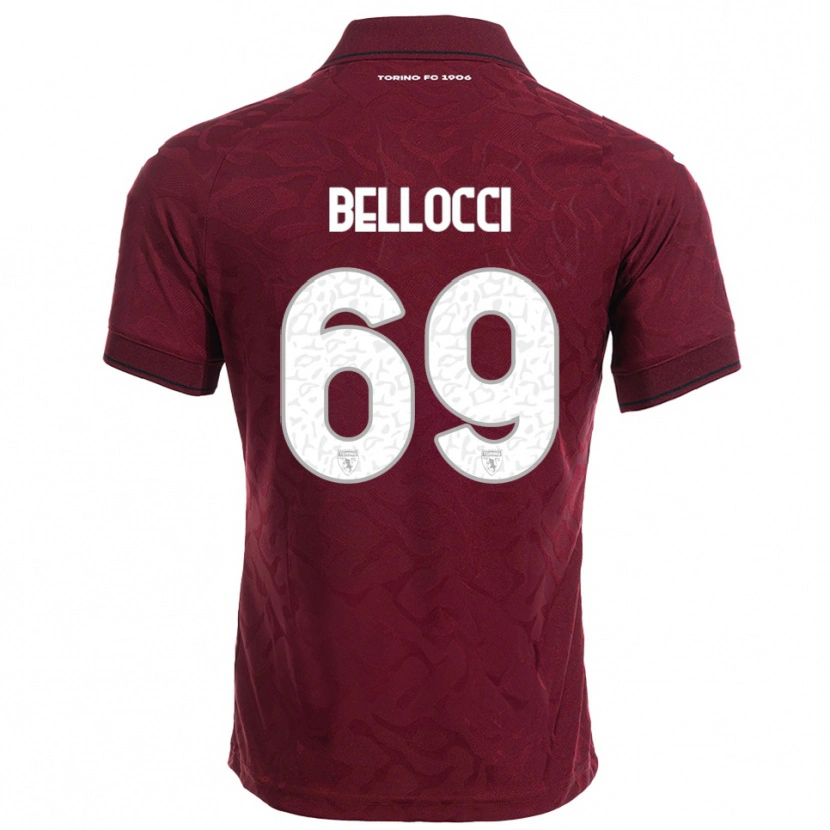 Danxen Herren Andrea Bellocci #69 Burgunderrot Weiß Heimtrikot Trikot 2025/26 T-Shirt Österreich