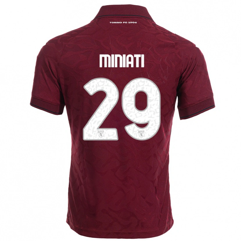 Danxen Herren Elisa Miniati #29 Burgunderrot Weiß Heimtrikot Trikot 2025/26 T-Shirt Österreich