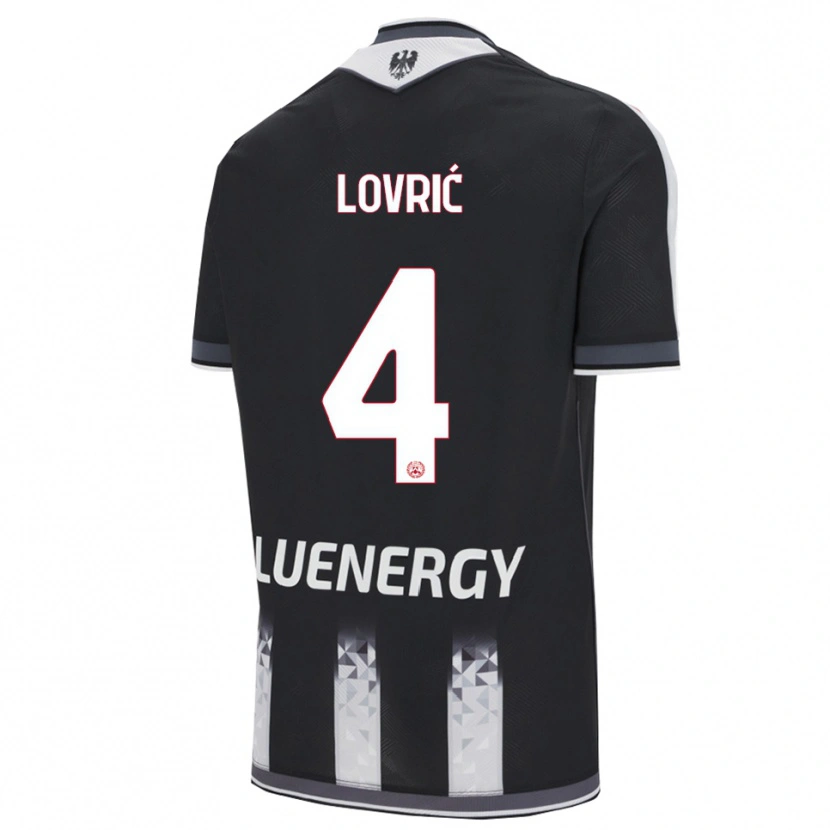 Danxen Herren Sandi Lovrić #4 Schwarz Weiß Heimtrikot Trikot 2025/26 T-Shirt Österreich