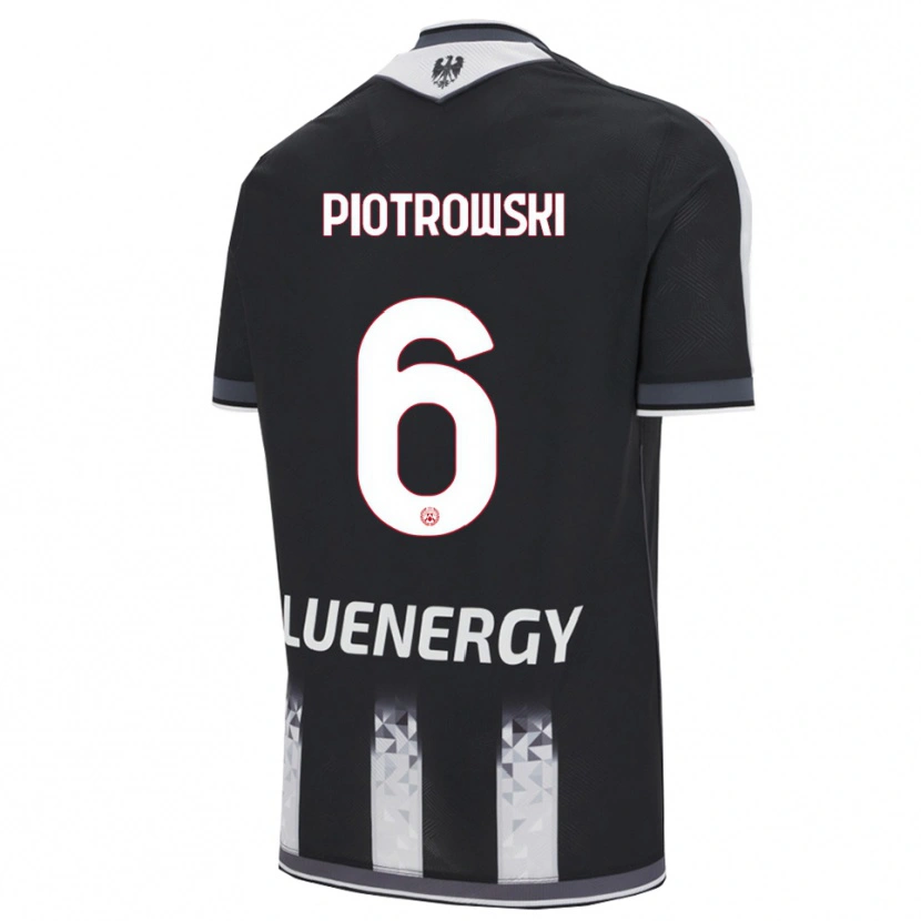 Danxen Herren Jakub Piotrowski #6 Schwarz Weiß Heimtrikot Trikot 2025/26 T-Shirt Österreich