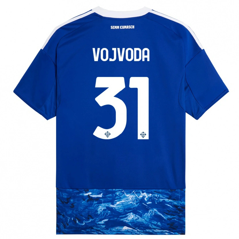 Danxen Herren Mërgim Vojvoda #31 Blau Weiß Heimtrikot Trikot 2025/26 T-Shirt Österreich
