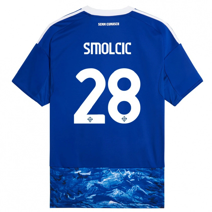 Danxen Herren Ivan Smolcic #28 Blau Weiß Heimtrikot Trikot 2025/26 T-Shirt Österreich