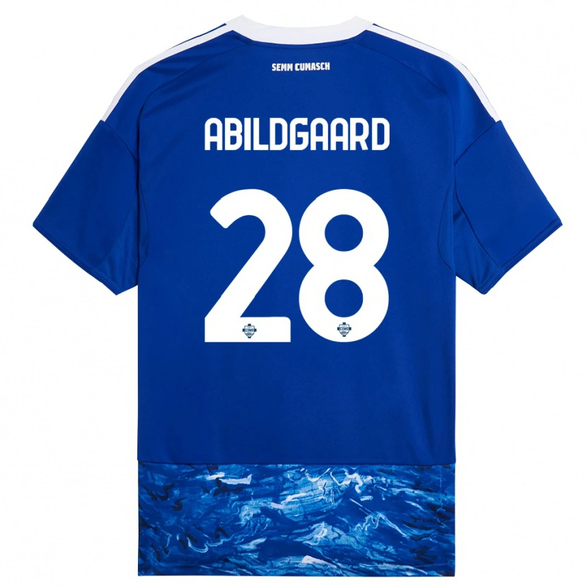 Danxen Herren Oliver Abildgaard #28 Blau Weiß Heimtrikot Trikot 2025/26 T-Shirt Österreich